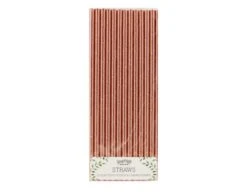 Rose Gouden Rietjes Papier 19,5cm 25st 7 Rose Gouden Rietjes Papier 19,5cm 25st -Feestartikelen Winkel rose gouden rietjes papier 195cm 25st 2