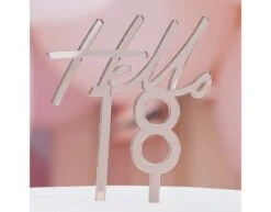 Rose Gouden Taarttopper 18 Jaar 10cm -Feestartikelen Winkel rose gouden taarttopper 18 jaar 10cm 1