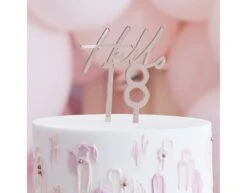 Rose Gouden Taarttopper 18 Jaar 10cm -Feestartikelen Winkel rose gouden taarttopper 18 jaar 10cm 2