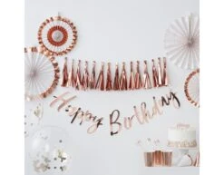 Rose Gouden Tassel Slinger 2m -Feestartikelen Winkel rose gouden tassel slinger 2m 3