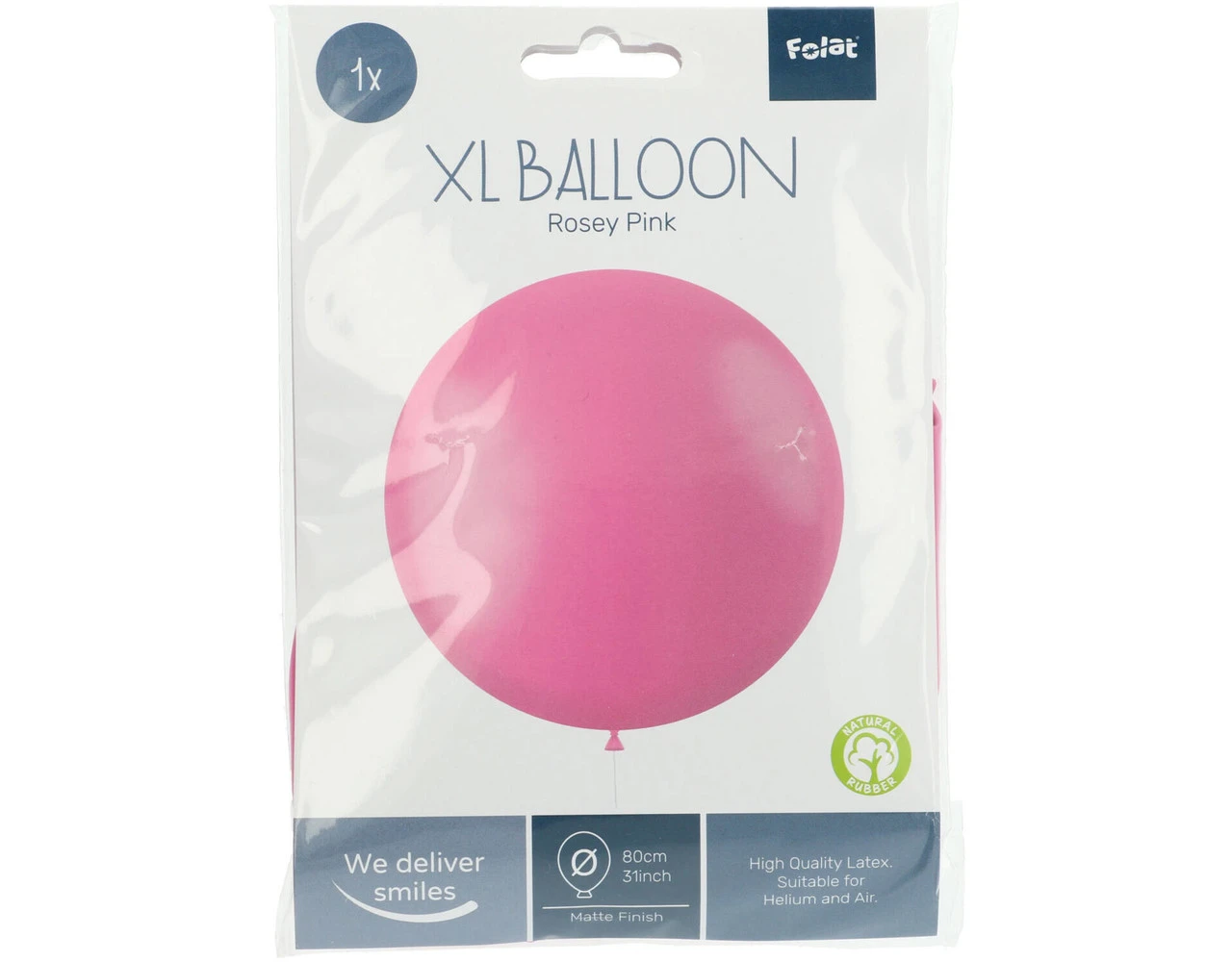 Roze Ballon Rosey Pink 78cm 4 Roze Ballon Rosey Pink 78cm - Afbeelding 2