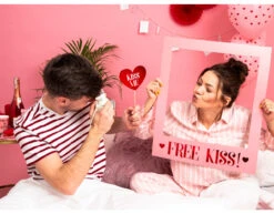 Roze Ballonnen Rode Hartjes 30cm 6st -Feestartikelen Winkel roze ballonnen rode hartjes 30cm 6st 2