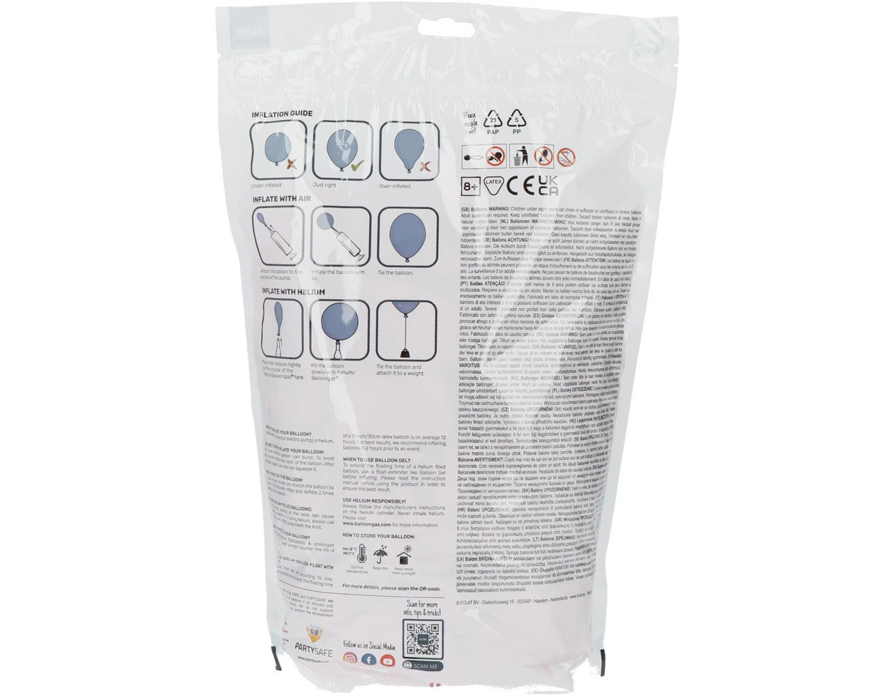 Roze Ballonnen Rosey Pink 33cm 100st 5 Roze Ballonnen Rosey Pink 33cm 100st - Afbeelding 3