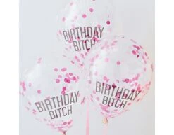 Roze Ballonnen Set Happy Birthday Bitch 2,5m -Feestartikelen Winkel roze ballonnen set happy birthday bitch 25m 2