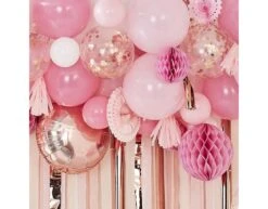 Roze Ballonnen Set Tassels En Honeycombs 179 Delig -Feestartikelen Winkel roze ballonnen set tassels en honeycombs 179 delig 2