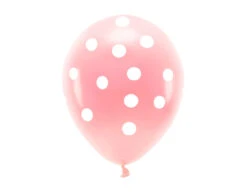Roze Ballonnen Witte Stippen 33cm 6st