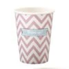 Roze Bekers Gestreept 266ml 8st -Feestartikelen Winkel roze bekers gestreept 266ml 8st