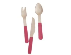 Roze Bestek Hout 18 Delig