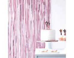 Roze Deurgordijn 2,2m -Feestartikelen Winkel roze deurgordijn 22m 1