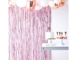 Roze Deurgordijn 2,2m -Feestartikelen Winkel roze deurgordijn 22m 2