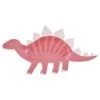 Roze Dino Borden 30cm 8st -Feestartikelen Winkel roze dino borden 30cm 8st
