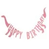 Roze Dino Slinger Happy Birthday 1,4m -Feestartikelen Winkel roze dino slinger happy birthday 14m