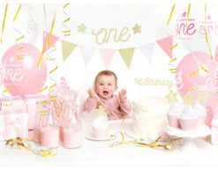 Roze Gouden Slingers 1,3m -Feestartikelen Winkel roze gouden slingers 13m 2