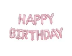 Roze Happy Birthday Ballonnen Set 35cm