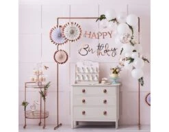 Roze Happy Birthday Servetten Bloemen 16,5cm 16st -Feestartikelen Winkel roze happy birthday servetten bloemen 165cm 16st 3