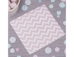 Roze Servetten Gestreept 25cm 20st -Feestartikelen Winkel roze servetten gestreept 25cm 20st 1