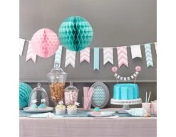 Roze Servetten Gestreept 25cm 20st -Feestartikelen Winkel roze servetten gestreept 25cm 20st 3