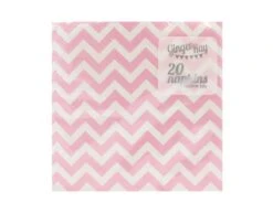 Roze Servetten Gestreept 25cm 20st -Feestartikelen Winkel roze servetten gestreept 25cm 20st 4