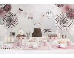 Roze Slinger I Love Choco 1,8cm -Feestartikelen Winkel roze slinger i love choco 18cm 4