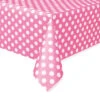 Roze Tafelkleed Witte Stippen 2,74m -Feestartikelen Winkel roze tafelkleed witte stippen 274m