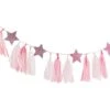 Roze Tassel Slinger Sterretjes 2m -Feestartikelen Winkel roze tassel slinger sterretjes 2m