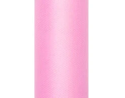 Roze Tule Rol 15cm 9m