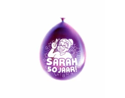 Sarah Ballonnen 50 Jaar 30cm 8st -Feestartikelen Winkel sarah ballonnen 50 jaar 30cm 8st 1