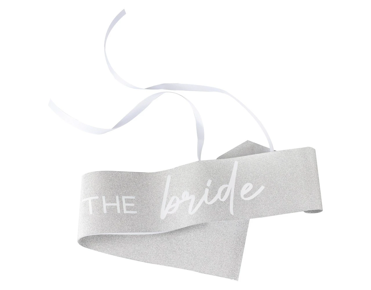 Sash The Bride, Silver Foil With Cut Outs 3 Sash The Bride, Silver Foil With Cut Outs