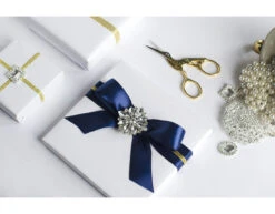 Satijn Lint Donkerblauw 38mm 25m -Feestartikelen Winkel satijn lint donkerblauw 38mm 25m 2