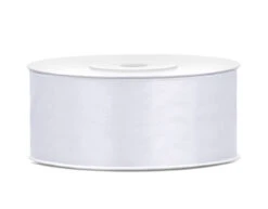 Satijn Lint Wit 25mm 25m