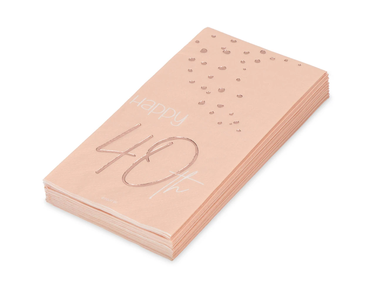 Servetten 40 Jaar Rose Goud 33cm 10st 6 Servetten 40 Jaar Rose Goud 33cm 10st - Afbeelding 4