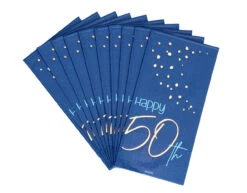 Servetten 50 Jaar Blauw 33cm 10st -Feestartikelen Winkel servetten 50 jaar blauw 33cm 10st 4