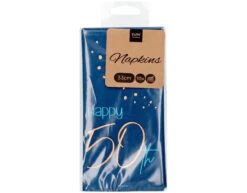 Servetten 50 Jaar Blauw 33cm 10st -Feestartikelen Winkel servetten 50 jaar blauw 33cm 10st 5