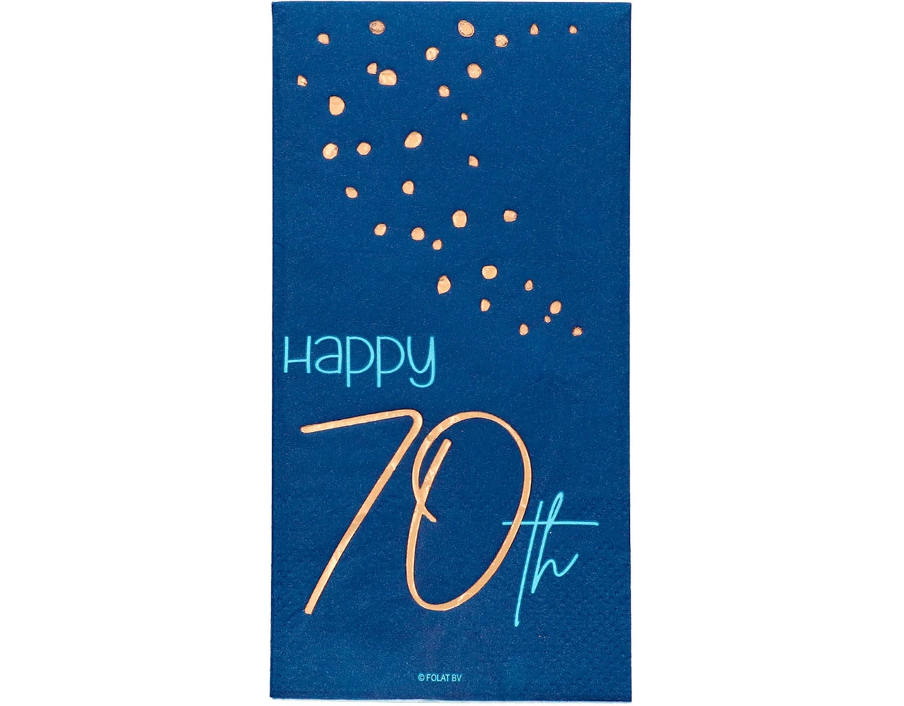 Servetten 70 Jaar Blauw 33cm 10st 4 Servetten 70 Jaar Blauw 33cm 10st - Afbeelding 2