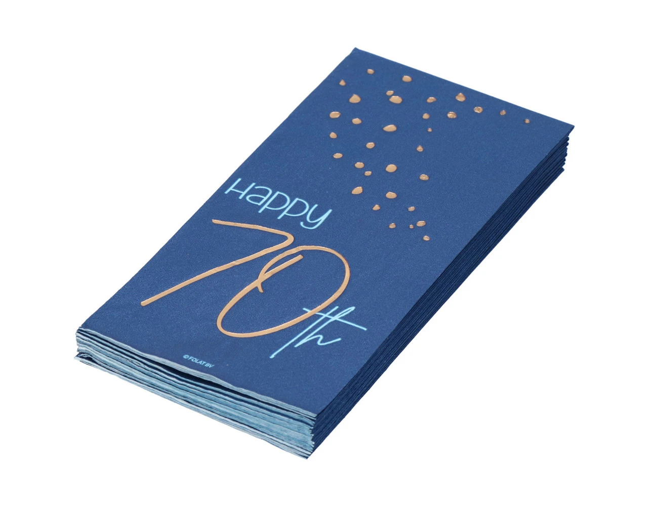 Servetten 70 Jaar Blauw 33cm 10st 5 Servetten 70 Jaar Blauw 33cm 10st - Afbeelding 3