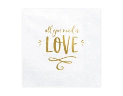 Servetten All You Need Is Love 33cm 20st