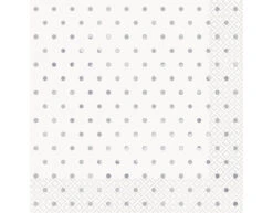 Servetten Confetti Zilver 25cm 16st