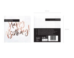Servetten Happy Birthday Wit 33cm 20st -Feestartikelen Winkel servetten happy birthday wit 33cm 20st 2