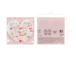 Servetten Hartjes 16cm 20st -Feestartikelen Winkel servetten hartjes 16cm 20st 2