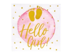 Servetten Hello Girl Papier 33cm -Feestartikelen Winkel servetten hello girl papier 33cm 1