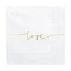 Servetten Love Goud 33cm 20st