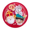 Sinterklaas Borden Papier 18cm 10st -Feestartikelen Winkel sinterklaas borden papier 18cm 10st