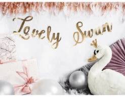 Slinger Lovely Swan Goud 64cm -Feestartikelen Winkel slinger lovely swan goud 64cm 2
