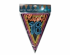 Slingers 16 Jaar Neon 10m -Feestartikelen Winkel slingers 16 jaar neon 10m 1