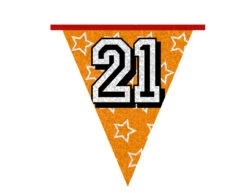 Slingers 21 Jaar Glitter 8m -Feestartikelen Winkel slingers 21 jaar glitter 8m 2
