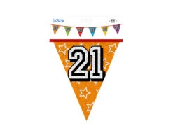 Slingers 21 Jaar Glitter 8m -Feestartikelen Winkel slingers 21 jaar glitter 8m 8