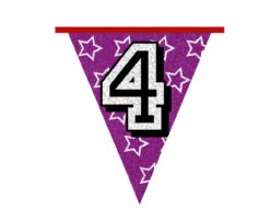 Slingers 4 Jaar Glitter 8m -Feestartikelen Winkel slingers 4 jaar glitter 8m 6