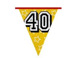 Slingers 40 Jaar Glitter 8m -Feestartikelen Winkel slingers 40 jaar glitter 8m 2