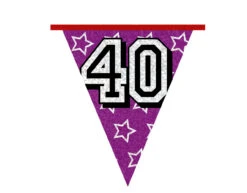 Slingers 40 Jaar Glitter 8m -Feestartikelen Winkel slingers 40 jaar glitter 8m 3
