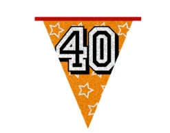 Slingers 40 Jaar Glitter 8m -Feestartikelen Winkel slingers 40 jaar glitter 8m 4